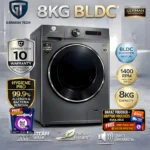 German Tech 8 KG Washing Machine Fully Automatic BLDC - GT-8KG-BLDC is the best washing machine in Nepal. Shop genuine products at Nova Hub.