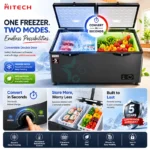 Hitech Malaysia HCCF-450DD 450 L Convertible Double Door Chest Freezer - Image 3