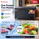 Hitech Malaysia HCCF-450DD 450 L Convertible Double Door Chest Freezer - Image 4