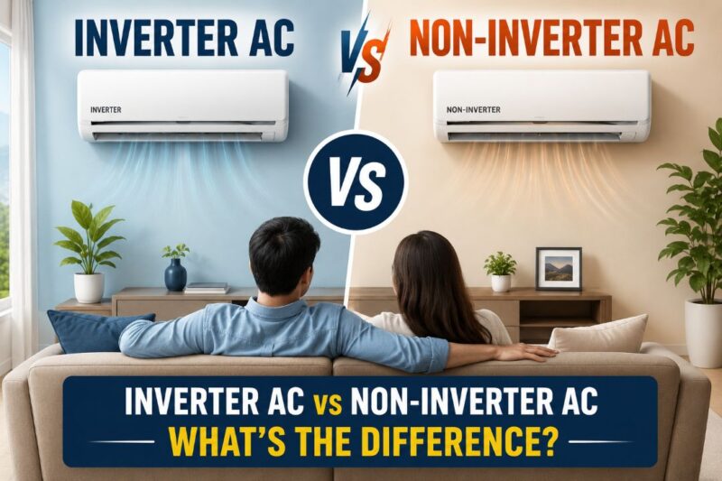 Ac Maintenance Guide: How Can You Keep Your Air Conditioner Running Like New 5 Inverter AC vs Non-Inverter AC comparison banner showing the key differences between both air conditioner types