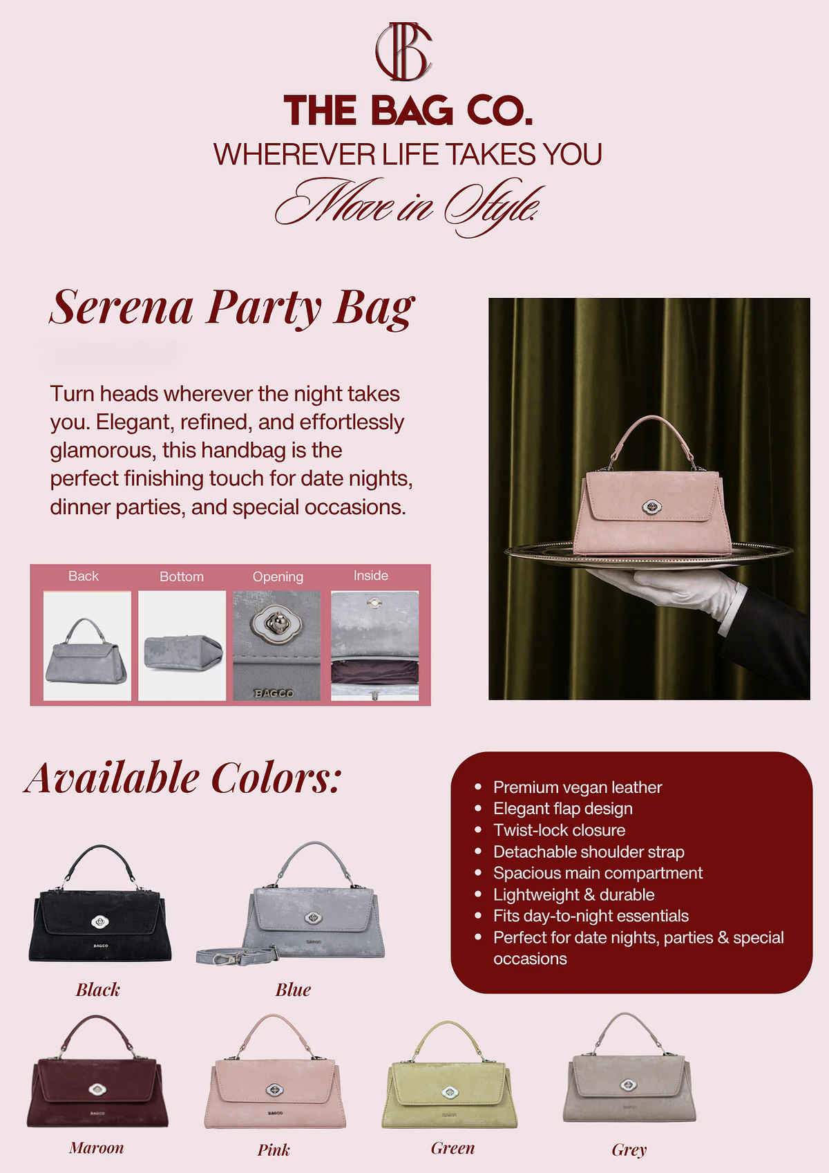 The Bag Co. Serena Party Bag 1 The Bag Co. Serena Party Bag