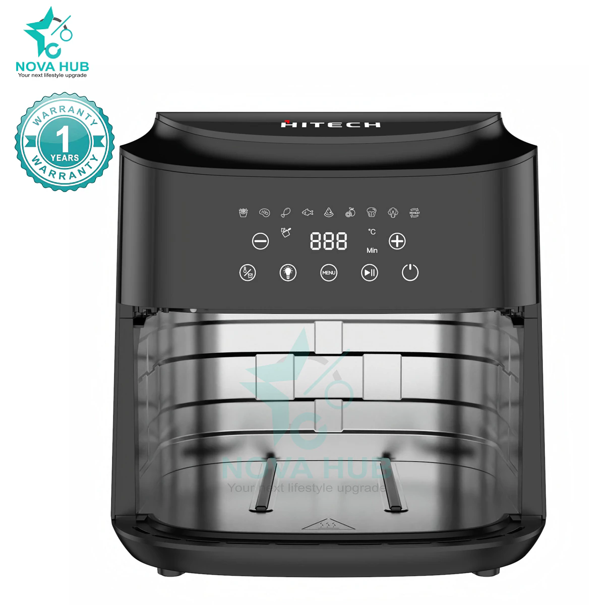 Hitech Premium 8.2 L Transparent Glass Window Air Fryer - Haf-82T06W 7 Hitech Premium 8.2 L Transparent Glass Window Air Fryer - HAF-82T06W