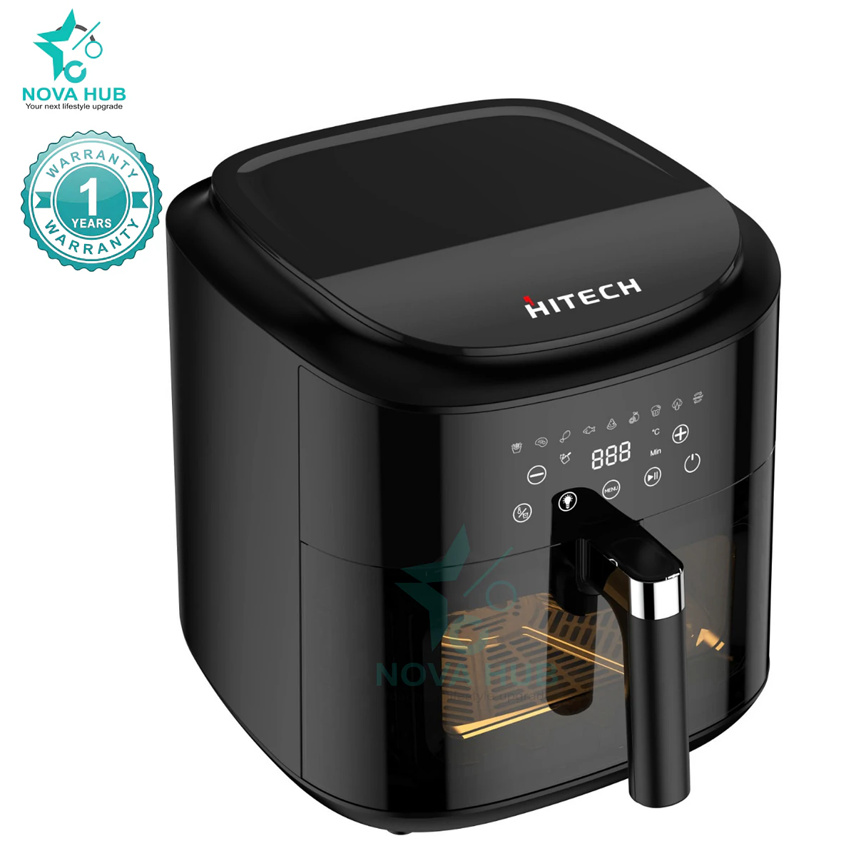 Hitech Premium 8.2 L Transparent Glass Window Air Fryer - Haf-82T06W 5 Hitech Premium 8.2 L Transparent Glass Window Air Fryer - HAF-82T06W