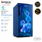 Hitech Malaysia 170 L Single Door Refrigerator HS1810GCB HS1810GCR / Premium Glossy Floral - HS1810GCB / HS1810GCR - Nova Hub - BLUE FLORAL