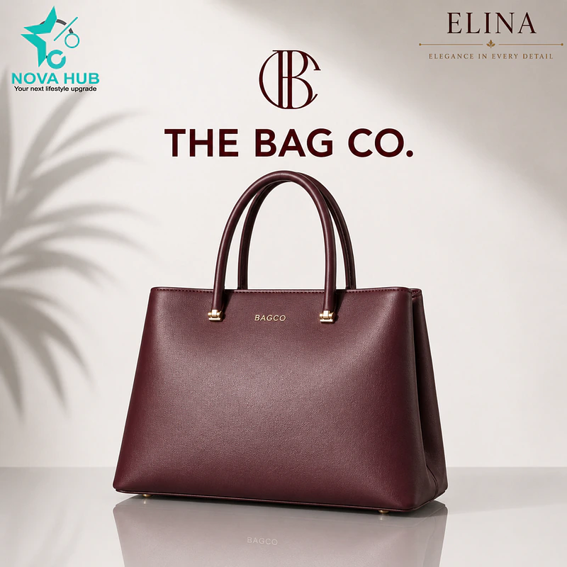 The Bag Co. Elina Leather Tote Bag - best product in Nepal. Shop at Nova Hub.