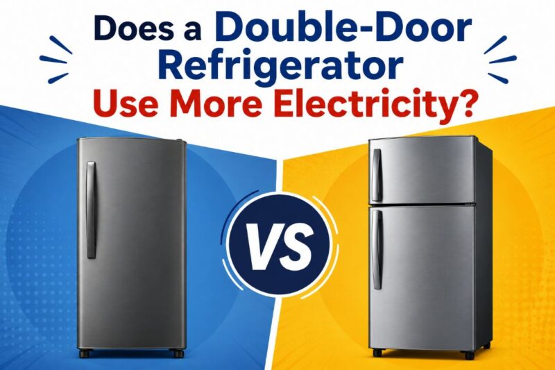 Single door and double door refrigerators compared for electricity consumption