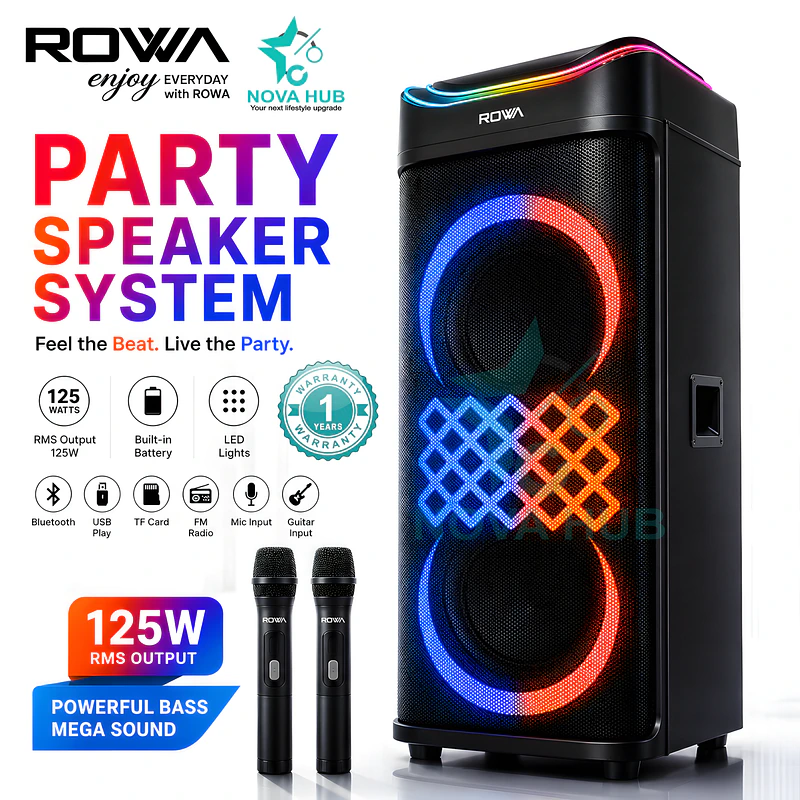 ROWA RS-1029PS Premium 125 W RMS Party Trolley Speaker System - best trolley speaker in Nepal. Shop at Nova Hub.
