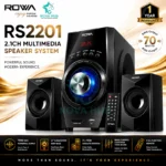 ROWA RS2201 Premium 2.1 Multimedia Speaker System - Ultimate Clarity for Cinema Experience - best bluetooth speaker in Nepal. Shop at Nova Hub.