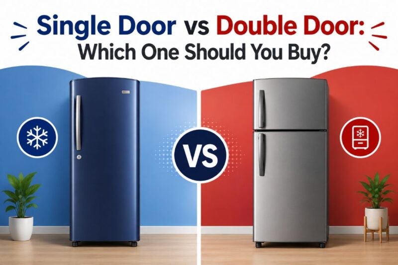 Single door vs double door refrigerators compared to help choose the right refrigerator
