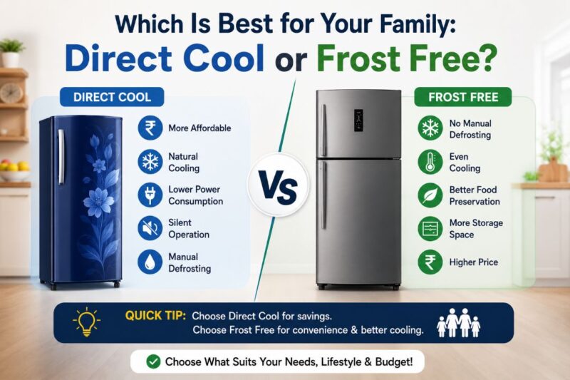 Direct cool vs frost free refrigerator comparison