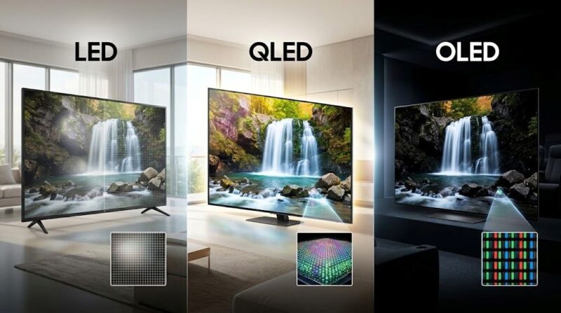 LED QLED and OLED TVs compared for picture quality