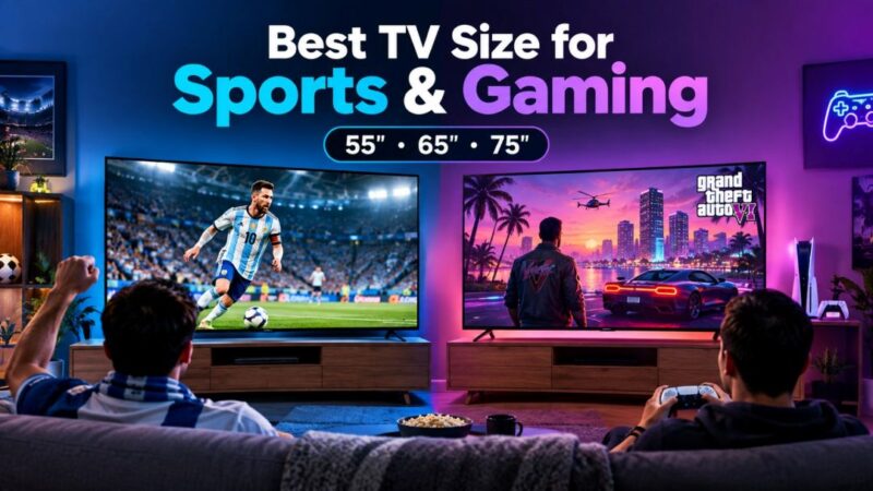 right TV size for sports and gaming