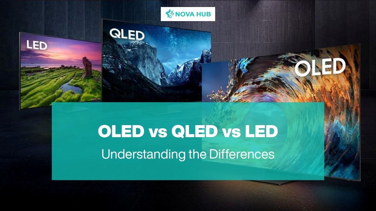 QLED vs OLED vs LED TV comparison showing differences in picture quality