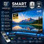 German Tech Combo: 43 Inch Smart TV (GT43BT109FHD)+ Home Theater / Soundbar / Multimedia Speaker Special Offer Latest Android 14 A+ Grade IPS Panel German Technology Bezel-less Frameless Design 24 W Monster Sound HD 1366x768 3 Years Warranty Home Theater - GT-43BT109HD - Nova Hub (2)