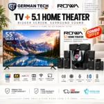German Tech Combo 55 Inch WebOS QLED 4k TV + Home Theater - German Tech 55 Inch Smart TV GT55DWB109UHD - best combo in Nepal. Shop at Nova Hub.