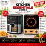 Hitech Combo Premium 7.2 L 90% Less fat Digital Transparent Window Air Fryer - 7.2L Airfryer HAF-72T06W + HK04IND-1 Induction - Nova Hub (2)