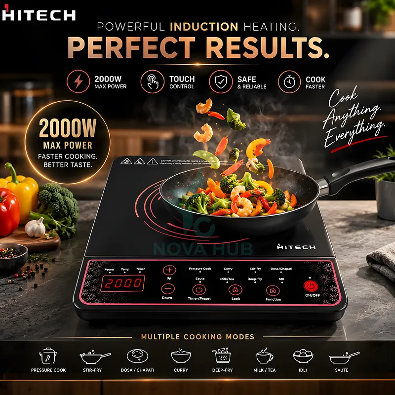 Hitech HK04IND-1 2000 W Smart Induction Stove Cooktop - Nova Hub (2)