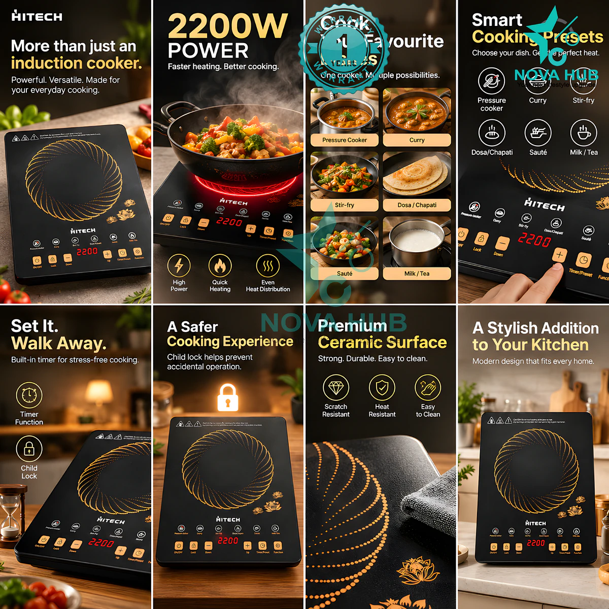 Hitech HK02IND 2200 W Induction Cooker