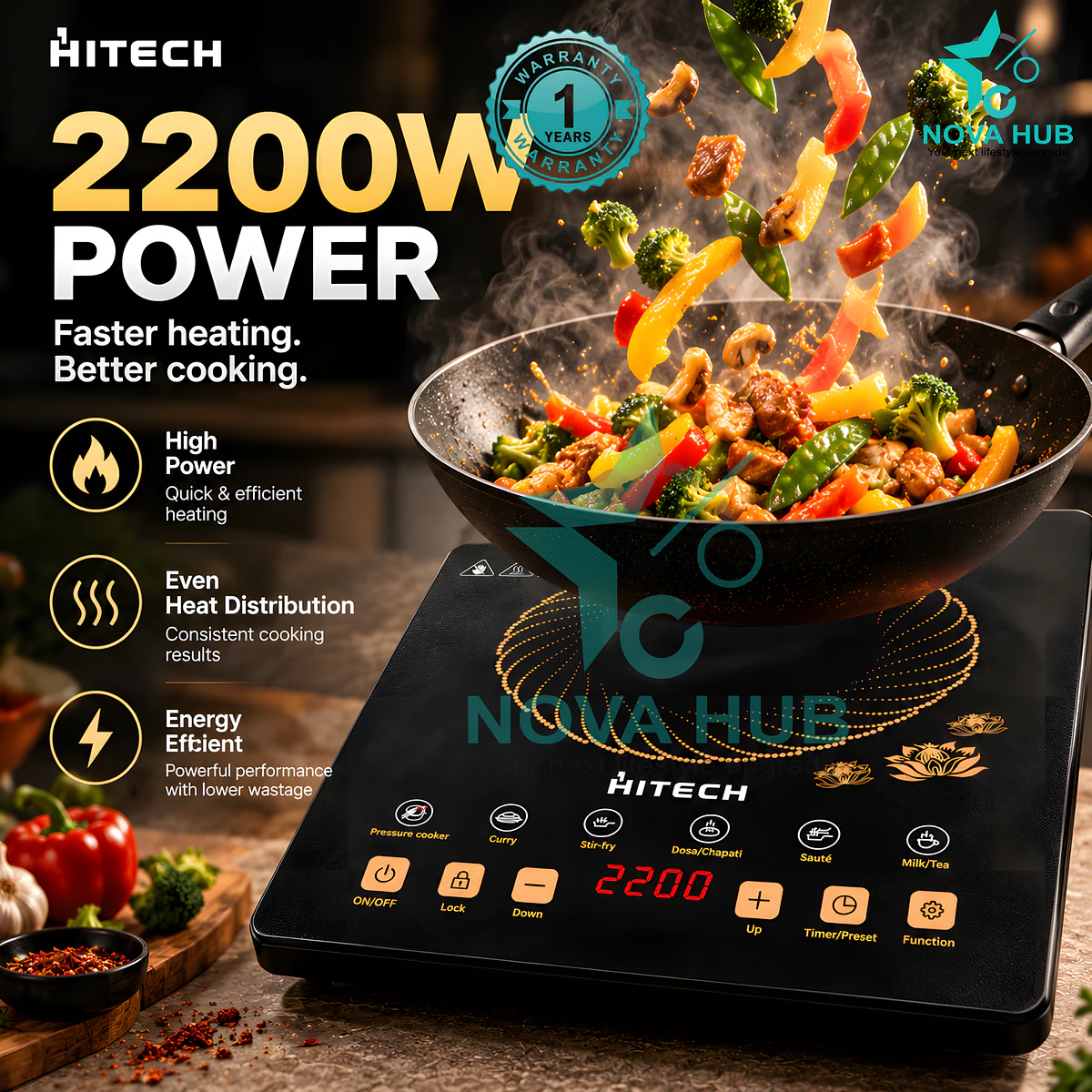 Hitech HK02IND 2200 W Induction Cooker