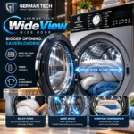 German Tech 10.5 KG Heavy Duty tempered glass Front Loading Washing Machine - GTWM1005W109BLC - Nova Hub (8)