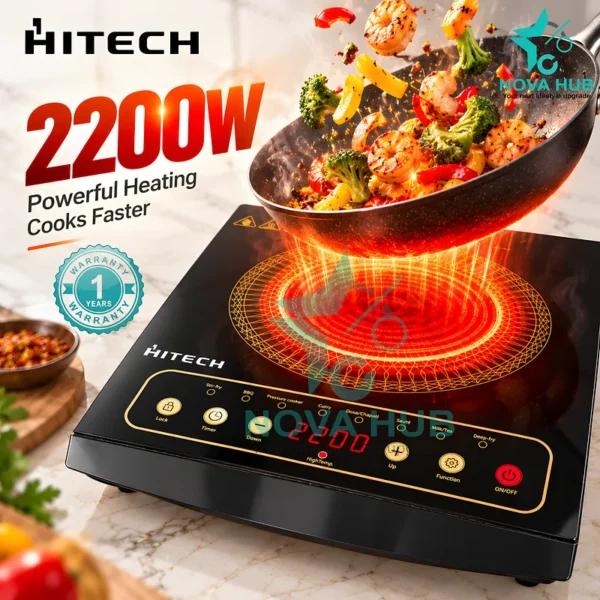 Hitech HK05INF 2200 W Infrared Cooktop with Free Grill Function - 1 year Warranty - HK05INF-GRILL - Nova Hub (2)